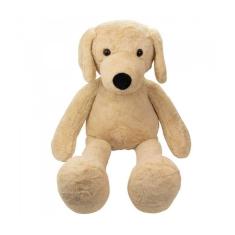 Imagem de Cachorro De Pelúcia Bege Sentado Fazenda 23 Cm