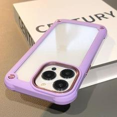 Imagem de Estojo de telefone blindado transparente à prova de choque para iPhone 13 11 12 Pro Max XS Max 7 Plus XR X 13Pro 14 Capa traseira rígida transparente para PC, T4, para iPhone 12