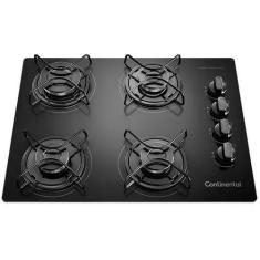 Imagem de Cooktop 4 Bocas Continental a Gás GLP Preto - KC4GP, Bivolt