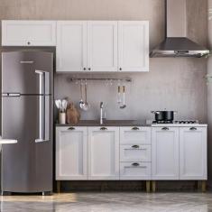 Imagem de Cozinha Modulada 4 Peças 2 Aéreos 2 Balcões Lavanda Branco - Mademovel