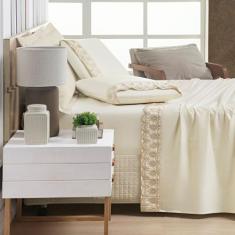 Imagem de Jogo Lençol Supreme King 04 Peças 400 fios - Vinilla - Casa Show Enxov