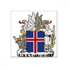 Imagem de Decalque brilhante de ejo de cerâmica com emblema nacional da Europa da Islândia