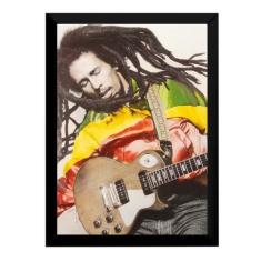 Imagem de Foto Poster Com Moldura Rasta Bob Marley Quadro 44x32cm