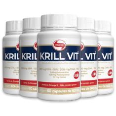 Imagem de Kit 5 Óleo De Krill Vitafor 60 Cápsulas
