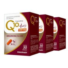 Imagem de Kit 3 Coenzima Q10 Gold Ubiquinona 200Mg 30 Cápsulas Maxinutri