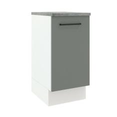 Imagem de Balcão Madesa Agata 40 Cm 1 Porta Branco Cinza