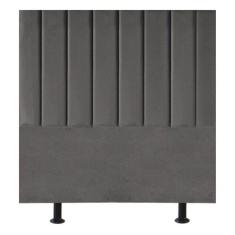 Imagem de Cabeceira Estofada Cama Box Solteiro 90 Cm Mavie Suede Cor:cinza Escuro