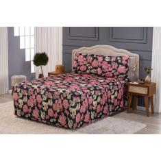 Imagem de Jogo De Lençol Lençol Luva Estampado Casal Padrao + Fronhas 3 Peças -