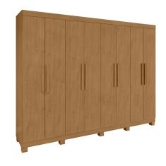 Imagem de Guarda-roupa Casal Easy Slim 8 Portas Com Pés Amendoa Clean