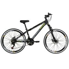 Imagem de Bicicleta Aro 26 Vikingx Tuff 21v Alumínio Freeride Aros Vmaxx Pretos Freio a Disco Hidráulicos-Unissex