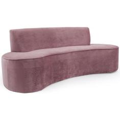 Imagem de Sofá 03 Lugares 150cm Mônaco Veludo Rosê - Nexta Casa