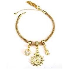 Imagem de Pulseira Farmácia Profissão Berloques Folheado A Ouro 18k