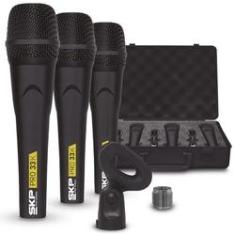 Imagem de Microfone Profissional Skp Pro33k Com Case (kit com 3)