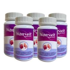 Imagem de Kit 05 Suplemento Alimentar Hair Plus 30Cps - Nanovit