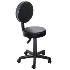 Imagem de Cadeira Mocho Giratório Com Encosto E Regulagem Altura Preto - For-Ty
