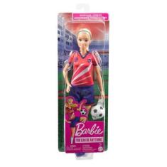 Imagem de Boneca Barbie Jogadora De Futebol Camisa Vermelha Mattel