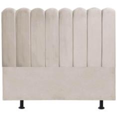 Imagem de Cabeceira Nuvem Cama Box King 195 cm Alanis Suede Bege
