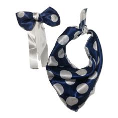 Imagem de Kit Anos 60 Com Lenco E Laco Bolinha Fantasia Adulto Feminino Pinup Carnaval