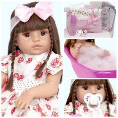 Imagem de Bebê Reborn Menina Realista Silicone Abigail 14 Acessórios - Cegonha R