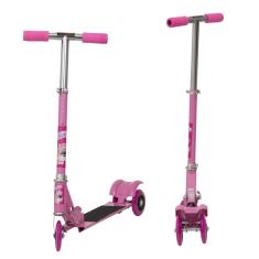 Imagem de Patinete Menina Barbie 3 Rodas Ajustável Criança de Ferro