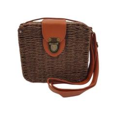 Imagem de Bolsa Quadrada Feminina Palha Sintética Moda Praia Bl-086 - Kingleen