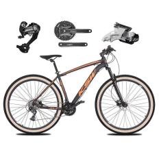 Imagem de Bicicleta Aro 29 Ksw Xlt 27v K7 Câmbios Shimano Altus Freios Hidráulicos Suspensão Trava Pneus Bege-Unissex