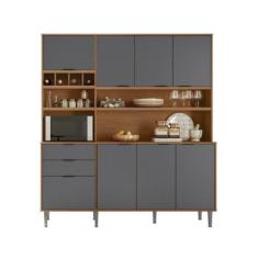Imagem de Cozinha Compacta Viena 8 Portas e 2 Gavetas Lukaliam Móveis Jequitiba/