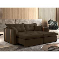 Imagem de Sofa Cama e Reclinavel Lisboa 2,60m 05 Lugares Mola Ensacada Txr