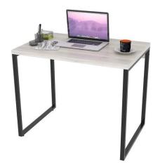 Imagem de Mesa De Escritório Office 90cm Estilo Industrial Prisma Snow - Mpozena