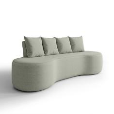 Imagem de Sofá Orgânico Curvo 2,10m 3 Lugares com Almofadas Ibiza Bexs