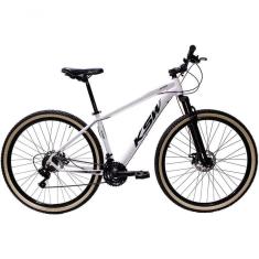 Imagem de Bicicleta Aro 29 Ksw Xlt 24v Freio A Disco Suspensão Mountain Bike Alumínio - Branco Tam.21
