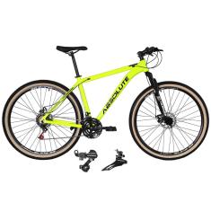 Imagem de Bicicleta Aro 29 Absolute Nero 4 Alumínio 21V Cabos Internos Câmbios Shimano Tz Pneus Faixa Bege-Unissex