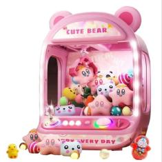 Imagem de Mini Máquina De Pegar Ursinhos Rosa, Máquina De Pegar Bichinhos De Pelúcia, Máquina De Garra Infantil, Mini Máquina De Pegar Pelúcia Com Luzes, Máquina De Pegar Ursinhos De Brinquedo