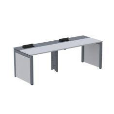 Imagem de Mesa de Plataforma Simples para 2 Pessoas Corporativa 160x792/2p Pscpp160/792/2p Escalate/Grafito