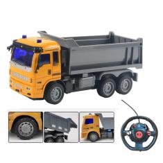 Imagem de Caminhao Controle Remoto Carrinho Cacamba Basculante Carro Construcao Didatico Infantil Led