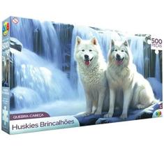 Imagem de Quebra Cabeça Puzzle Huskies Brincalhoes 500 Peças - GGB Brinquedos