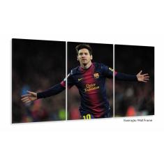 Quadro decorativo1 peça 40x60 Messi jogador de futebol para sala