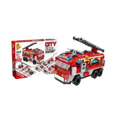 Imagem de Blocos de Montar Cubic City Caminhão Bombeiro 12 em 1 com 558 Peças Multikids - BR1200