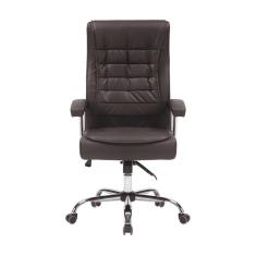 Imagem de Cadeira Big Mola Ensacada Escritório Presidente Giratória em Couro Sintetico com Nr17 Espresso Móvei Marrom