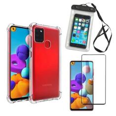 Imagem de Capa Case Antiqueda Compatível Samsung A21s + Capa Prova D água Até 6.5 Polegadas + Película 9D Cobre Toda Tela