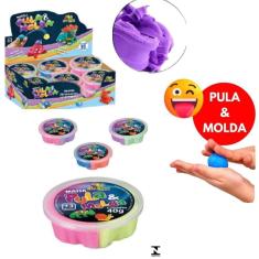 Imagem de Massa Massinha Pula e Molda kit com 3 unidades total 120g Divertida