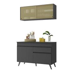 Imagem de Armário de Cozinha Compacta 2 peças Mp3688.895 Veneza Multimóveis Preto