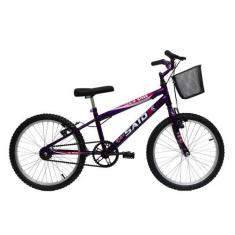 Imagem de Bicicleta Aro 20 Saidx Infantil Feminina Com Cesta, Violeta
