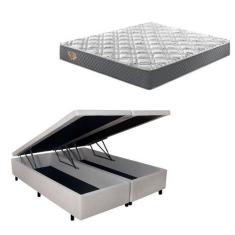 Imagem de Cama Box Queen Baú Reforçado E Resistente Areia Com Colchão Adapto Mol