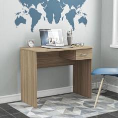 Imagem de Mesa Escrivaninha Arapei 1 Gaveta Castanho - Politorno