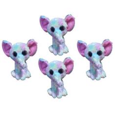 Imagem de Kit C/4x Brinquedo de Pelúcia  Elefante Colorido - Ty Rara