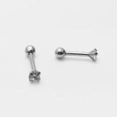 Imagem de Piercing Ponto de Luz Ouro 18k Pedra  Com Garra R03K039