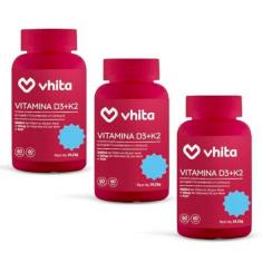 Imagem de Vitamina D3 K2 MK7 e TCM Com 2000ui de 60 Cáps (3 unidades) Vhita