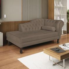 Imagem de Diva Recamier Dora 185cm Lado Esquerdo Suede Marrom