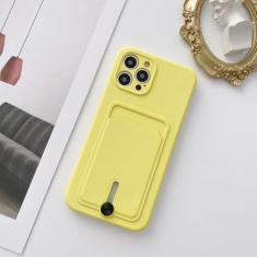Imagem de Capa de telefone para iPhone 15 14 13 12 Mini 11 Pro Max X XR XS Max 15 7 8 Plus SE 2020 Carteira moderna com suporte de cartão Capa de TPU macia, amarela, para iPhone XS Max